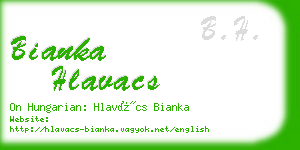 bianka hlavacs business card